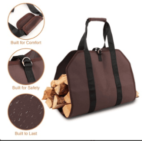 Firewood Carrier Log Tote Wood Basket Handbag With Handles Wood Carrying Bag For (Option: W13522069)