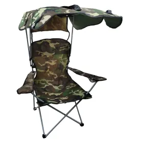 Foldable Beach Canopy Chair Sun Protection Camping Lawn Canopy Chair 330LBS Load Folding Seat (Option: Camouflage)