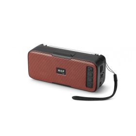 Solar Charge Energy Outdoor Flash Light Portable Bluetooth Speaker HFU43 for Phone, Device, Music, USB (Color: Red)